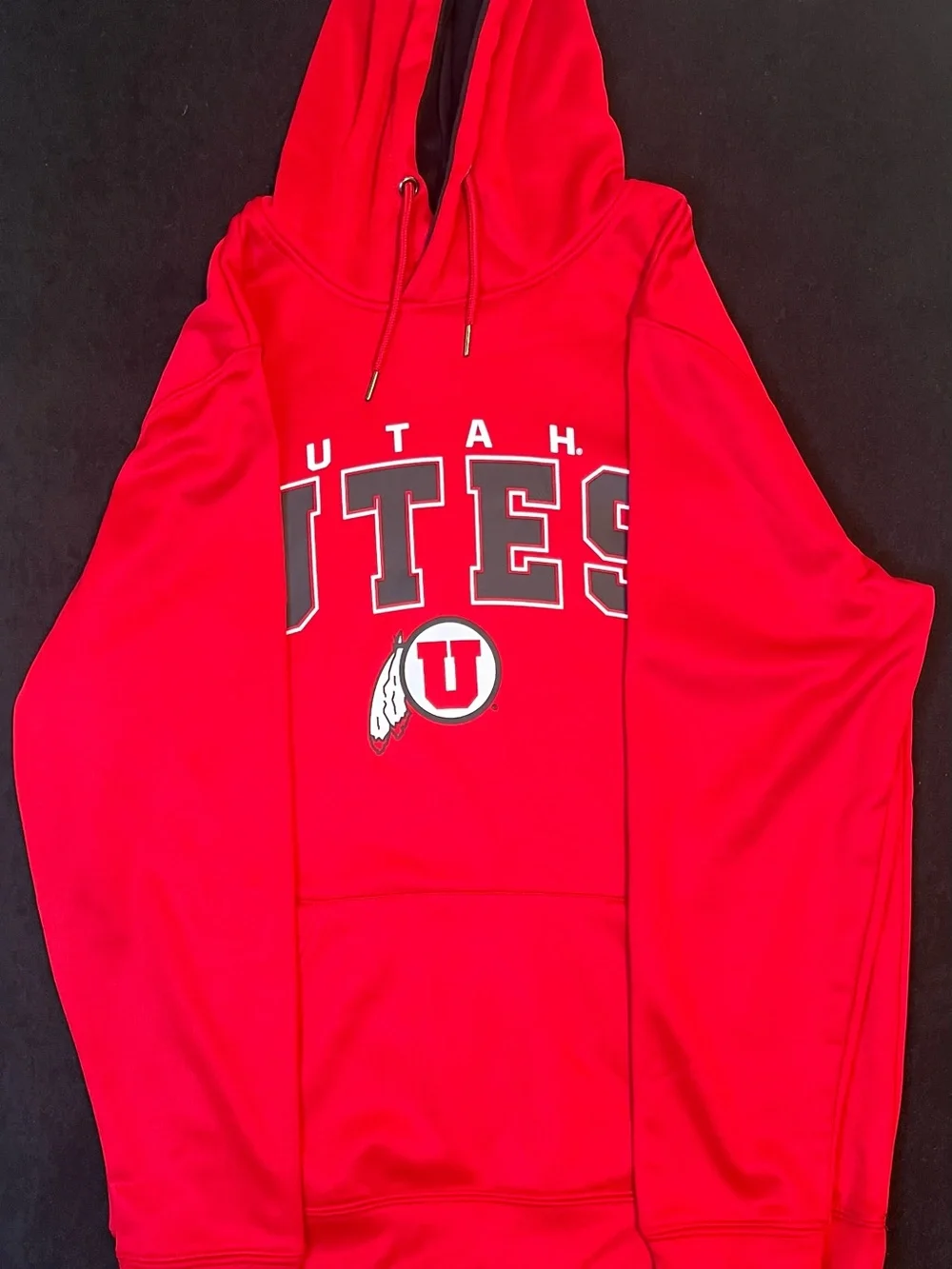 Colosseum Red Utah Utes Crewneck Hoodie Sweatshirt - Picture 7 of 7